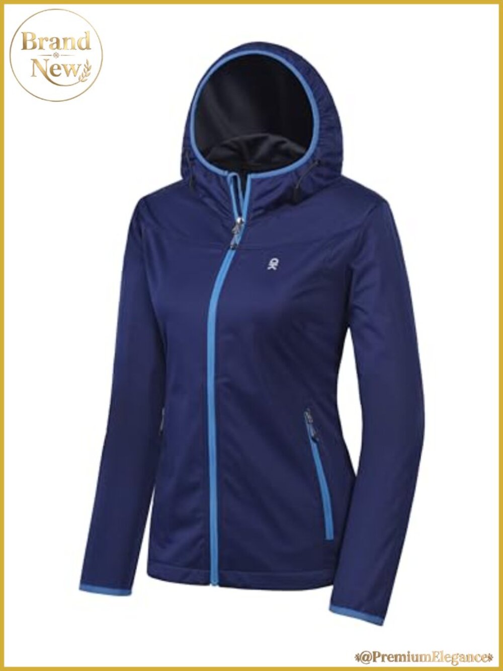 Women's Lightweight Hooded Softshell Jacket Windproof Water Repellent Running